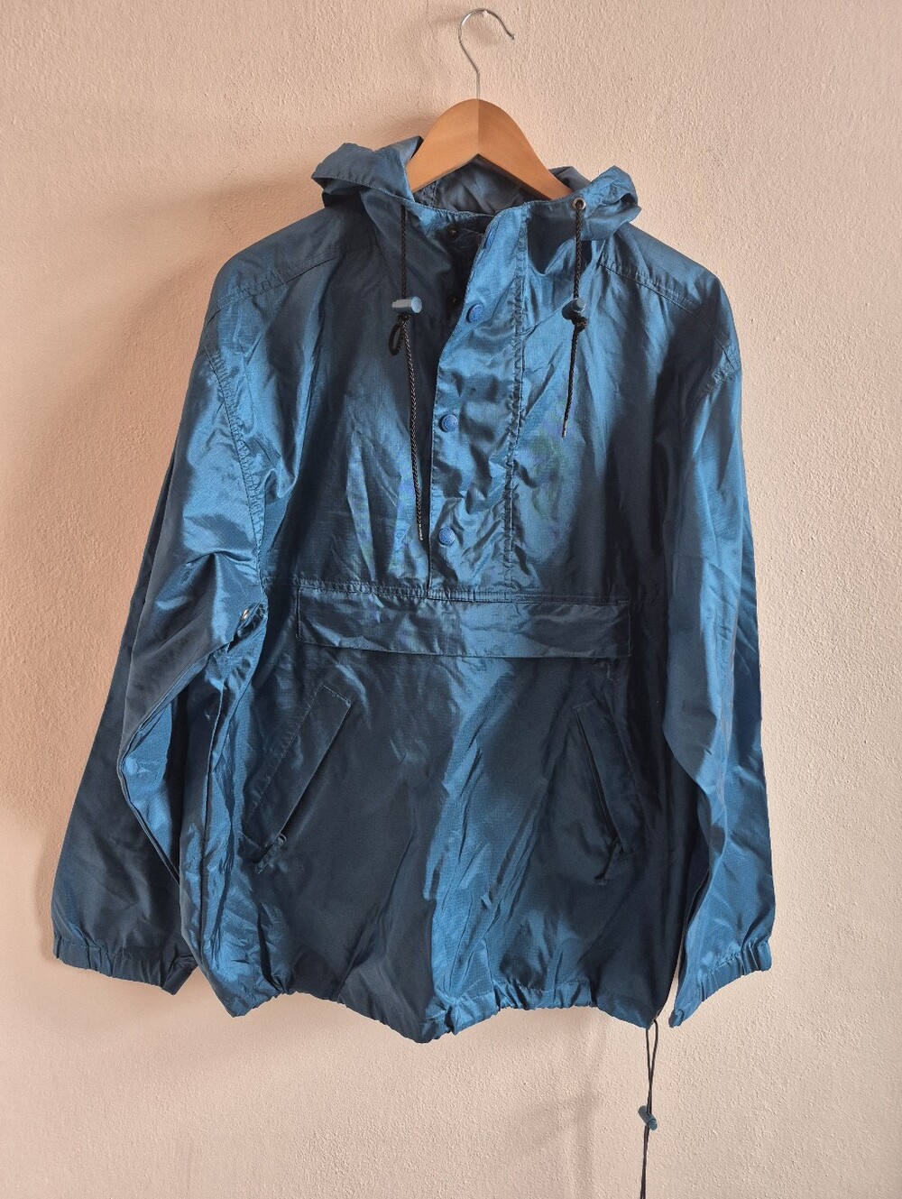 Vintage 90's Eddie Bauer Anorak Pullover Windbreaker Kangaroo Pocket Mens Medium
